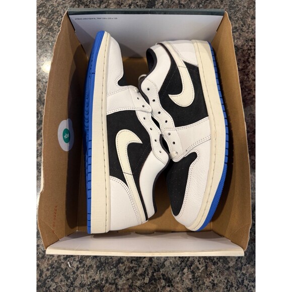 Size 12.5 Nike Air Jordan 1 Low Quai 54 Q54 Off Noir Sail White Mens HQ0764-001 main image 4